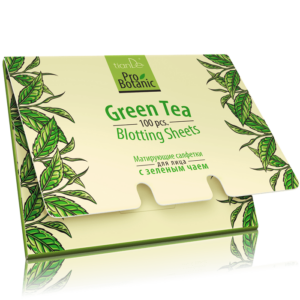 Матиращи кърпички за лице със зелен чай Pro Botanic