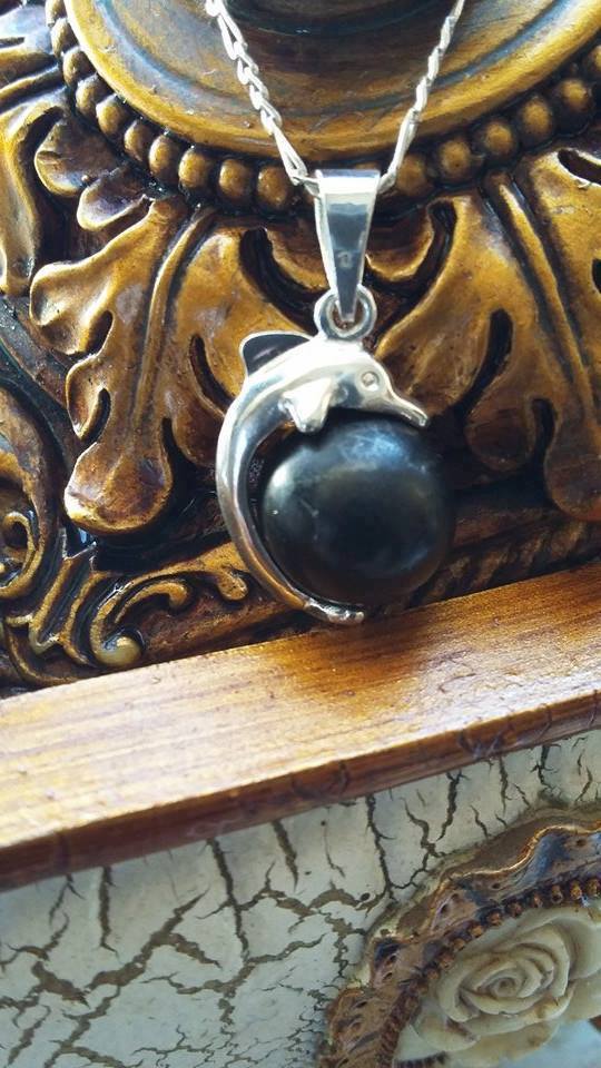 Делфинче с топче - сребро_Булман Шунгит_shungite.space_1