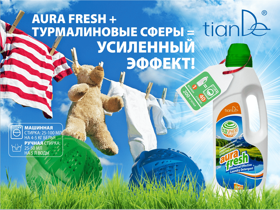 Универсален, екологичен перилен препарат AURA Fresh_1480203_TianDe_TianDeMy.Love_1